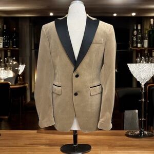 Zara Men’s Contrast Velvet Satin Party Collection Tuxedo Suit Jacket | Size 38R